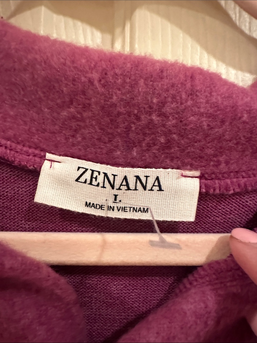 Zenana Outfitters Plum Button-Front Polo Sweater Top - Picture 2 of 2